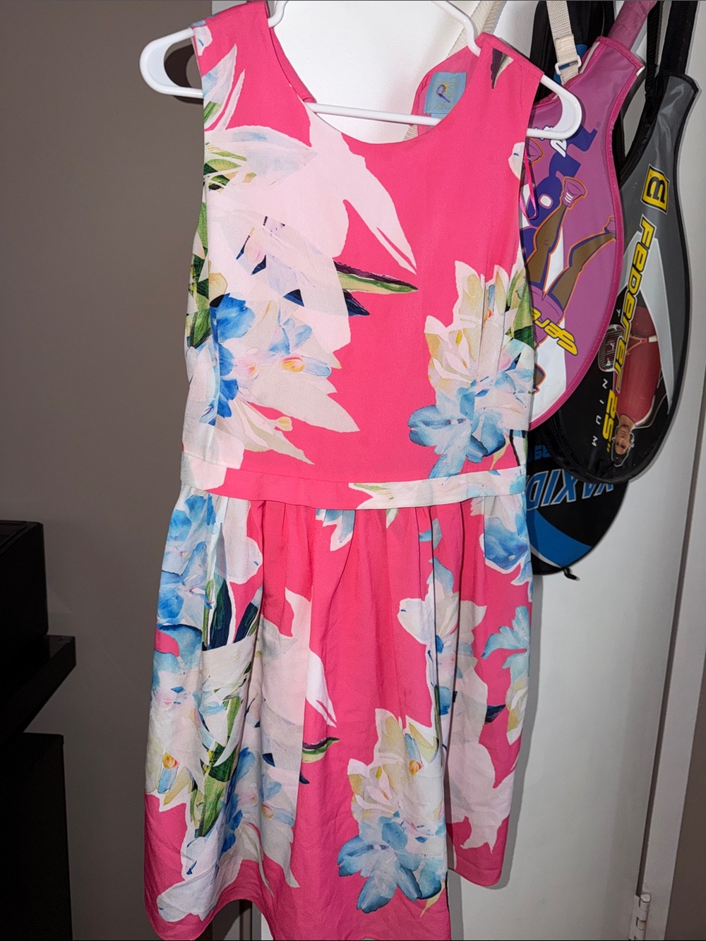 CeCe Pink Floral Sleeveless Girls' Dress